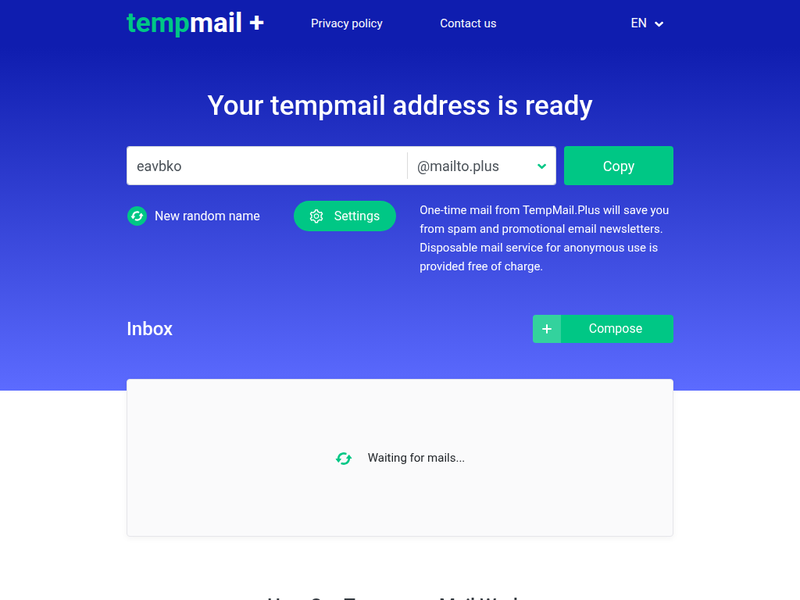 Temporary Email-站点缩略图